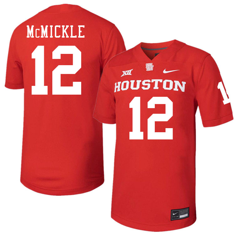 Men #12 Caleb McMickle Houston Cougars College Football Jerseys Stitched-Red